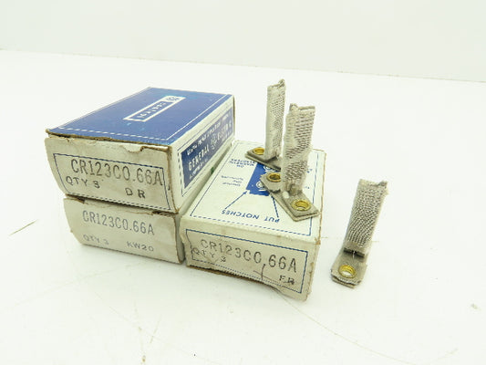 General Electric CR123 C0.66A GE Thermal Overload Unit Heater Element Lot of 9