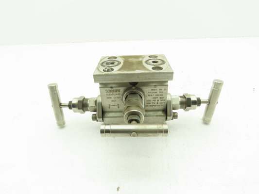 Swagelok SS-M3PDFS8-FL Stainless 316SS Manifold Control Valve 1/2"NPT 6000 PSI