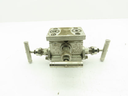 Swagelok SS-M3PDFS8-FL Stainless 316SS Manifold Control Valve 1/2"NPT 6000 PSI