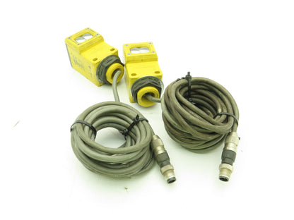 Banner Q45BB6DL Photoelectric Sensor Diffuse 1.8M 10-30VDC w/4-Pin Plug Lot of 2