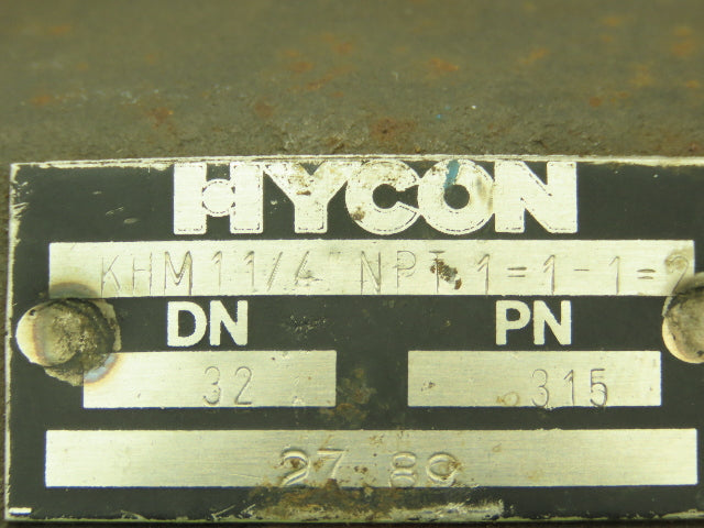 Hycon KHM Steel High Pressure Ball Valve 1-1/4" NPT Threaded DN32 4500 PSI