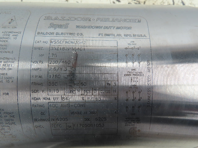 Dodge SS20O18H56 Stainless 18:1 Tigear-2 Reducer W/.75 Hp Washdown Motor