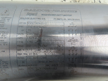 Dodge SS20O18H56 Stainless 18:1 Tigear-2 Reducer W/.75 Hp Washdown Motor