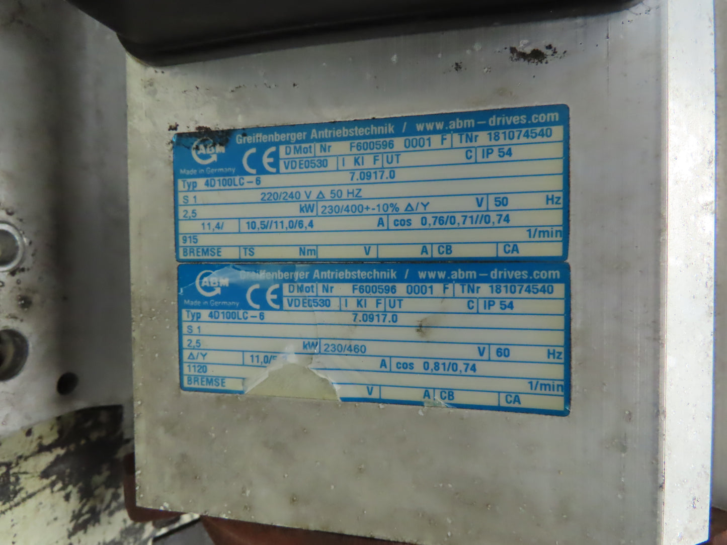 Greiffenberger Antriebstechnik F600596 0001 F 2.5KW, 230/460v Motor