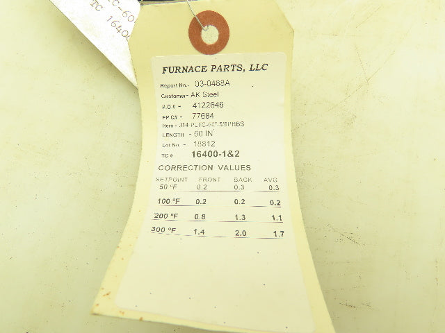 J14-PLTC-60"-5/8PRBS Furnace Thermocouple Temperature Parts 60" Wire