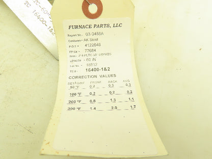 J14-PLTC-60"-5/8PRBS Furnace Thermocouple Temperature Parts 60" Wire