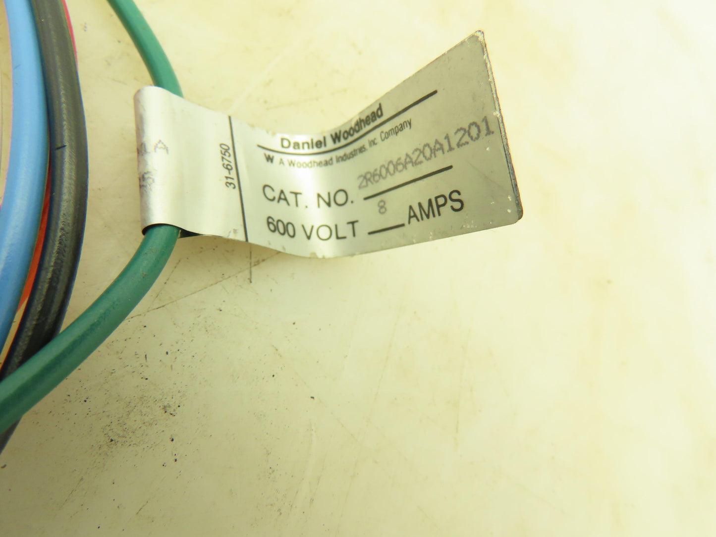 Woodhead LP 2R6006A20A1201 6 Pin Straight Male Adaptor 12" Leads 16 Awg Lot of 2