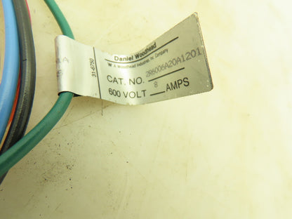 Woodhead LP 2R6006A20A1201 6 Pin Straight Male Adaptor 12" Leads 16 Awg Lot of 2