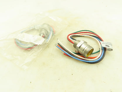 Woodhead LP 2R6006A20A1201 6 Pin Straight Male Adaptor 12" Leads 16 Awg Lot of 2