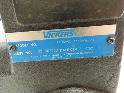 Vickers UPF1S-CL-12-A-W-20 Unloading Valve 9-70 bar (130 - 1000 psi) 1 1/2"