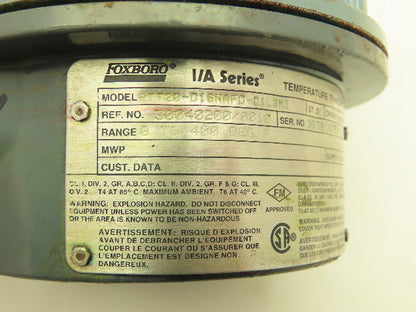 Foxboro RTT20-D1SNAFD-C1L3M1 I/A Series Temperature Transmitter 0 - 400° F