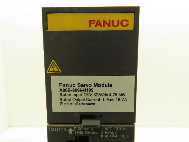 Fanuc A06B-6096-H105 Servo Amplifier Module 283-325V 4.75 kw