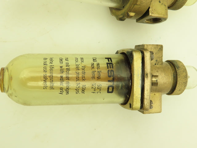Festo 3/8"Air Line Lubricator Pneumatic Oiler Brass Housing ?	Lot of 2