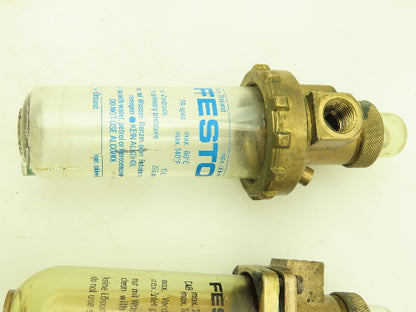 Festo 3/8"Air Line Lubricator Pneumatic Oiler Brass Housing ?	Lot of 2