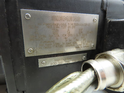 Siemens 1HU3054-0AC01-Z Servo Motor 0.38kW 2.8A 2000rpm 174V