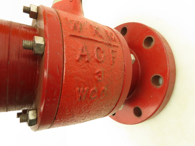 WKM DynaSeal 350 Green Poly Lined 3Pc Chemical Ball Valve 3" Flanged 8-Bolt