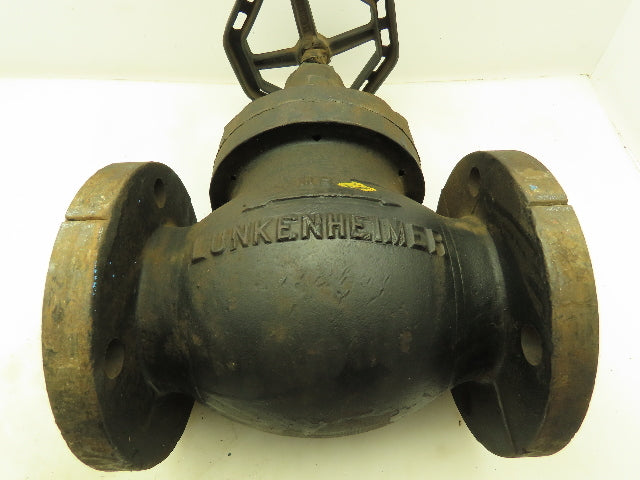 Lunkenheimer 1123 Cast Iron 3" Flanged Globe Valve Class 125 Manual Handwheel