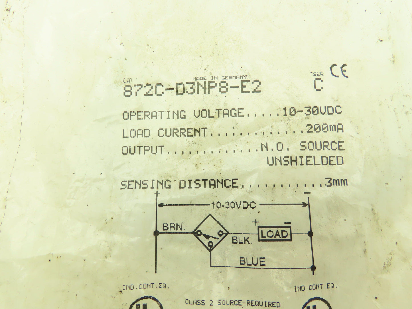 Allen Bradley 872C-D3NP8-E2 Series C Proximity Sensor
