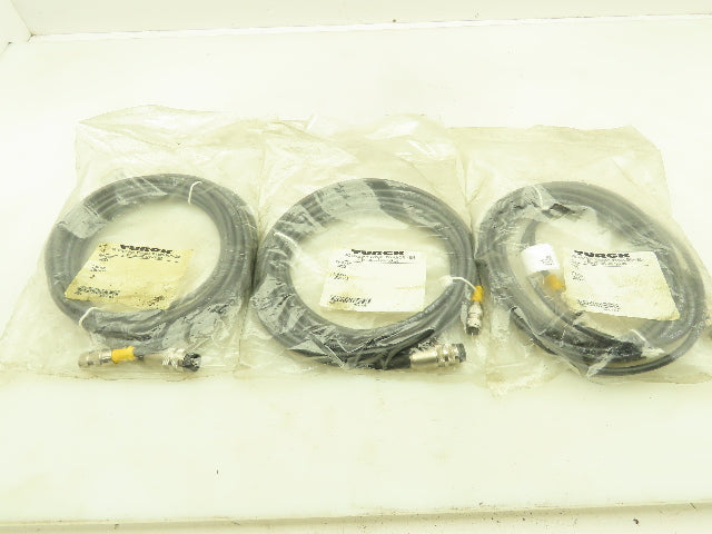 Turck BK5C5 6-Pin 24 AWG/6 Cable Lot of 3