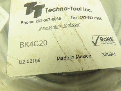 Techna-Tool Inc. BK4C20 Cordset Cable  Lot of 2