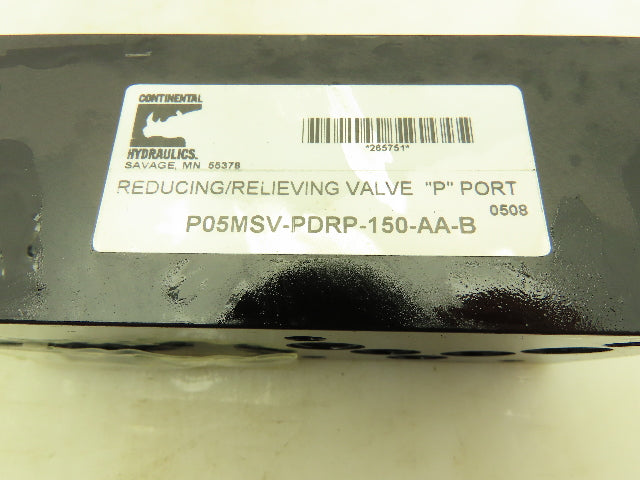 Continental P05MSV-PDRP-150-AA-B Hydraulic Pressure Relief Stack Valve P Port