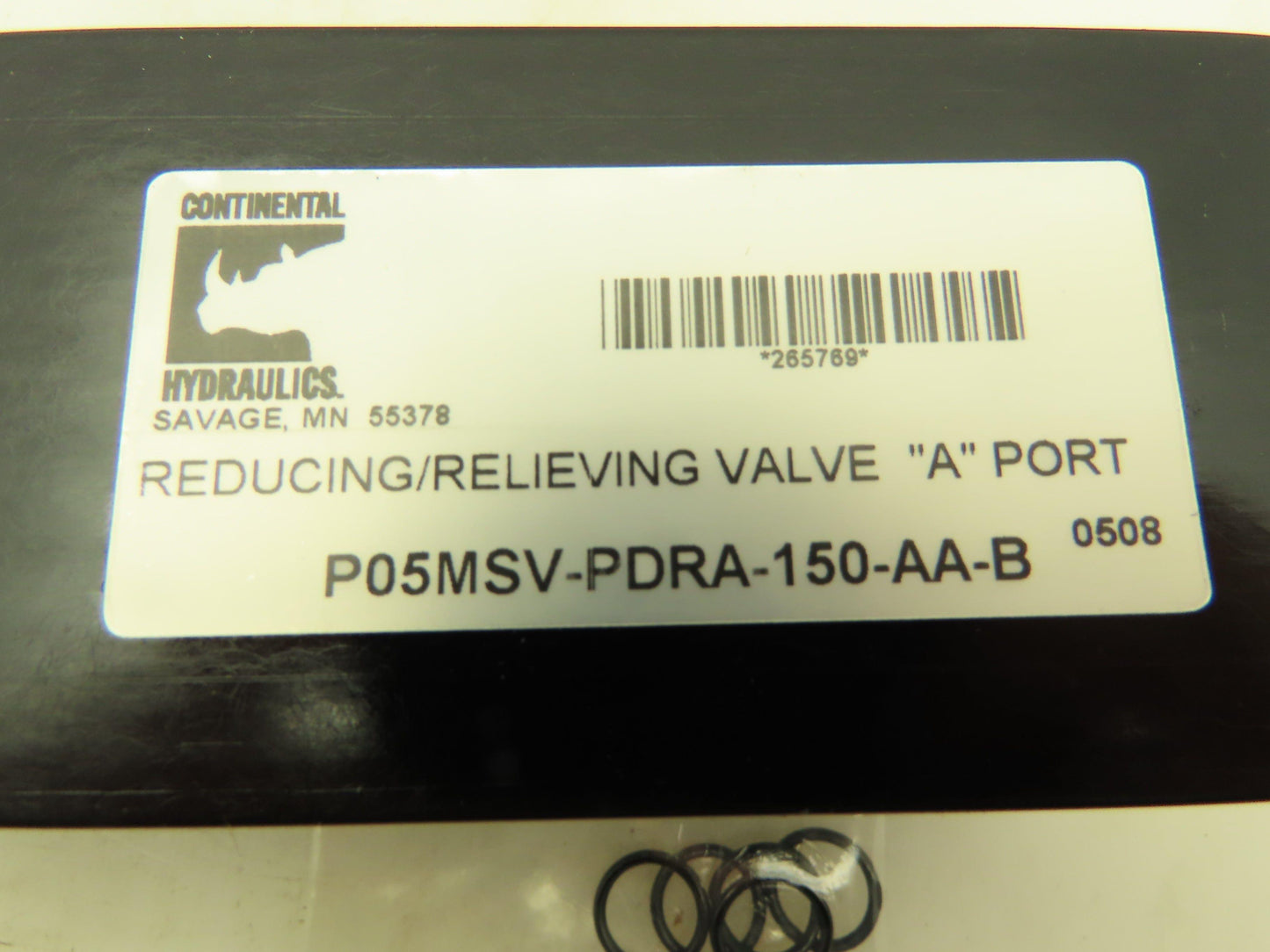 Continental P05MSV-PDRA-150-AA-B Hydraulic Pressure Relief Stack Valve A Port