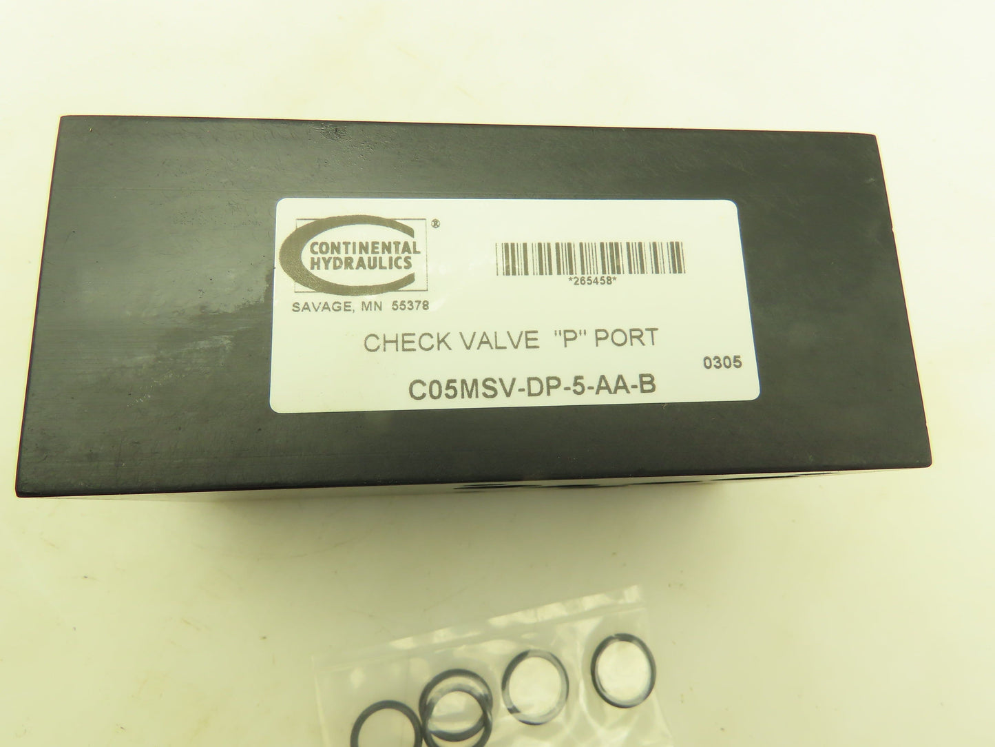 Continental C05MSV-DP-5-AA-B Hydraulic Modular Check Stack Valve P Port 3000 PSI