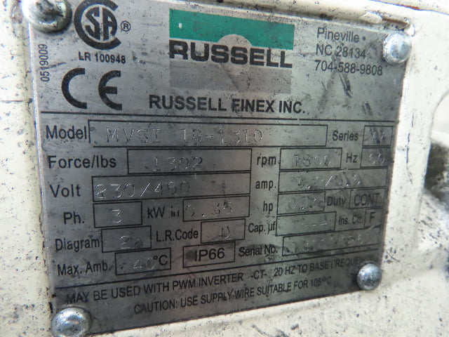 Russell 17240 Finex Compact Sieve 20" Vibratory Screen Sifter