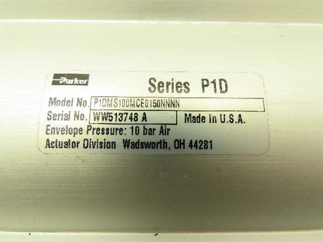 Parker P1DMS100MCE0150NNNN Pneumatic Double Acting Air Cylinder 100mm x 150mm