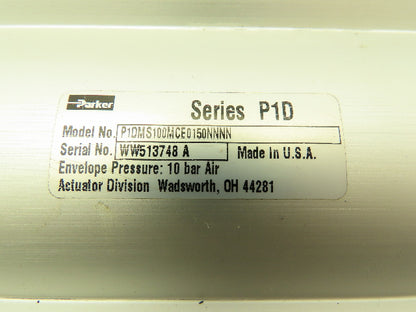 Parker P1DMS100MCE0150NNNN Pneumatic Double Acting Air Cylinder 100mm x 150mm