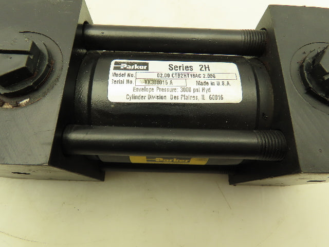 Parker 02.00CTB2HT18AC2.00 Hydraulic Tie Rod Cylinder 2" x 2" 3000 PSI 2H Series
