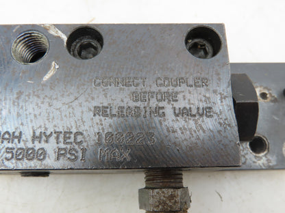 Hytec 100223 Single-Acting Hydraulic Manual Pallet Valve 5000 PSI