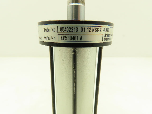 Schrader Bellows 85492213 Double Acting Air Cylinder Pneumatic 4 x1-1/8" 250 PSI