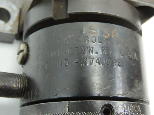 ACE Controls A3/4X1S Adjustable Shock Absorber 1" Stroke 4-Bolt Base w/ Oiler