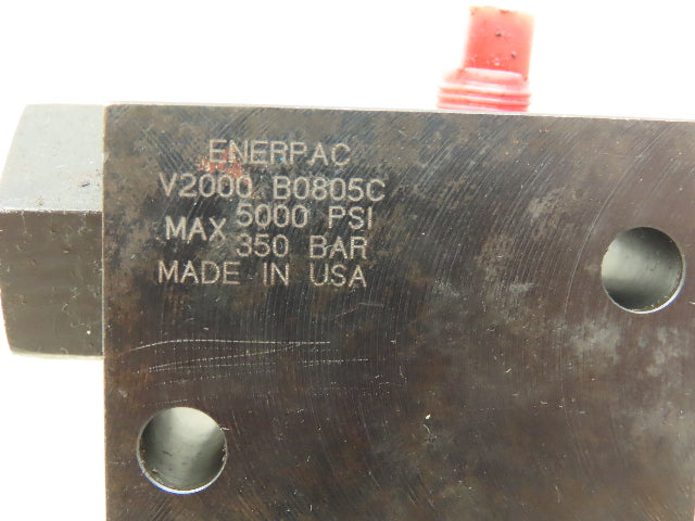 Enerpac V2000 V2000 Hydraulic Sequence Valve Assembly 5000 PSI 350 BAR 4 GPM