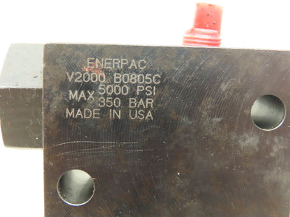 Enerpac V2000 V2000 Hydraulic Sequence Valve Assembly 5000 PSI 350 BAR 4 GPM