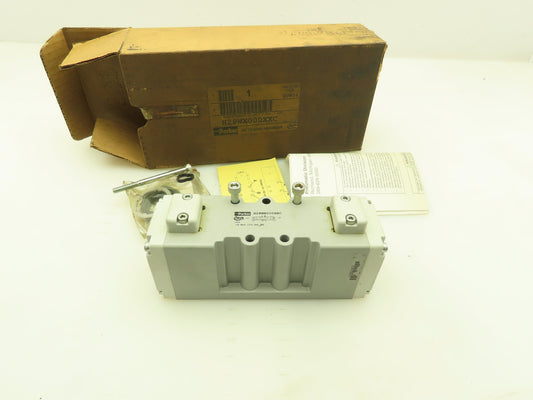 Parker H28WX000XXC Pneumatic Valve Double Remote Pilot 3 Position 5/3 Air