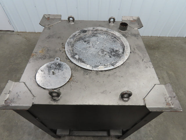 36" X 36" Portable Steel Bulk Material Bin Gravity Hopper With Fork Pockets