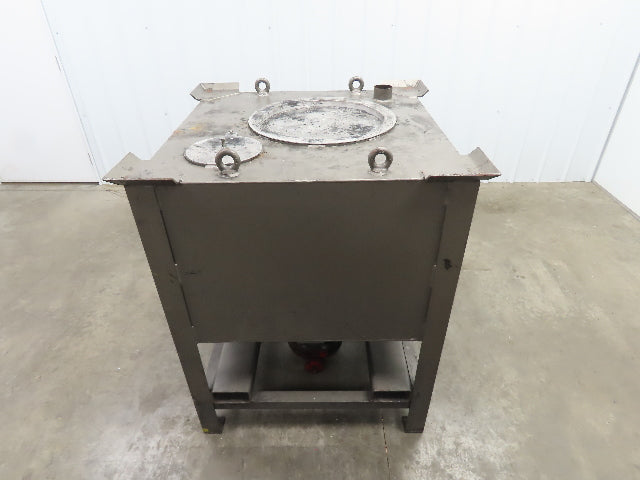 36" X 36" Portable Steel Bulk Material Bin Gravity Hopper With Fork Pockets