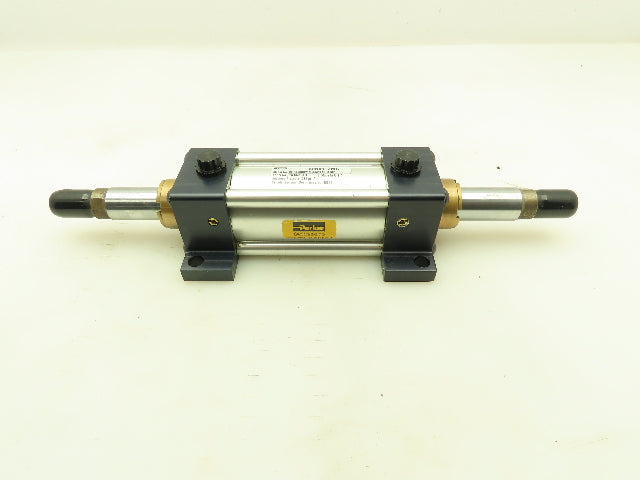 Parker 2MA Pneumatic Double Rod Air Cylinder 2" Bore 3" Stroke Side Lug 250 PSI