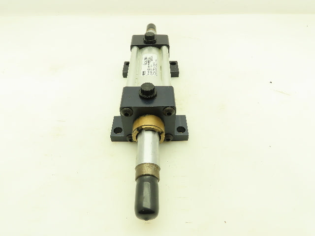 Parker 2MA Pneumatic Double Rod Air Cylinder 2" Bore 3" Stroke Side Lug 250 PSI