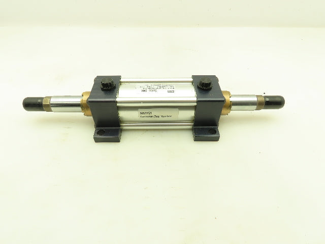 Parker 2MA Pneumatic Double Rod Air Cylinder 2" Bore 3" Stroke Side Lug 250 PSI