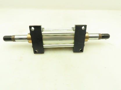 Parker 2MA Pneumatic Double Rod Air Cylinder 2" Bore 3" Stroke Side Lug 250 PSI
