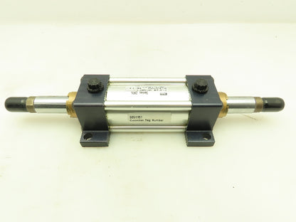 Parker 2MA Pneumatic Double Rod Air Cylinder 2" Bore 3" Stroke Side Lug 250 PSI