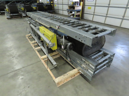 Automotion 24"x 52' Modular Roller Bed Incline Belt Conveyor Center Drive 460V