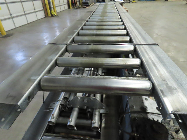 Automotion 24"x 52' Modular Roller Bed Incline Belt Conveyor Center Drive 460V