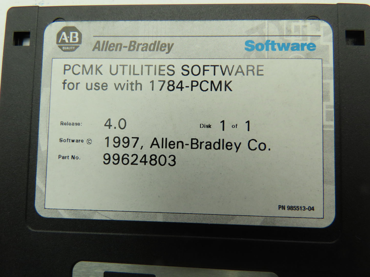 Allen Bradley 99624803 Utilities Software Floppy Disk 1784-PCMK