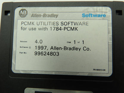 Allen Bradley 99624803 Utilities Software Floppy Disk 1784-PCMK