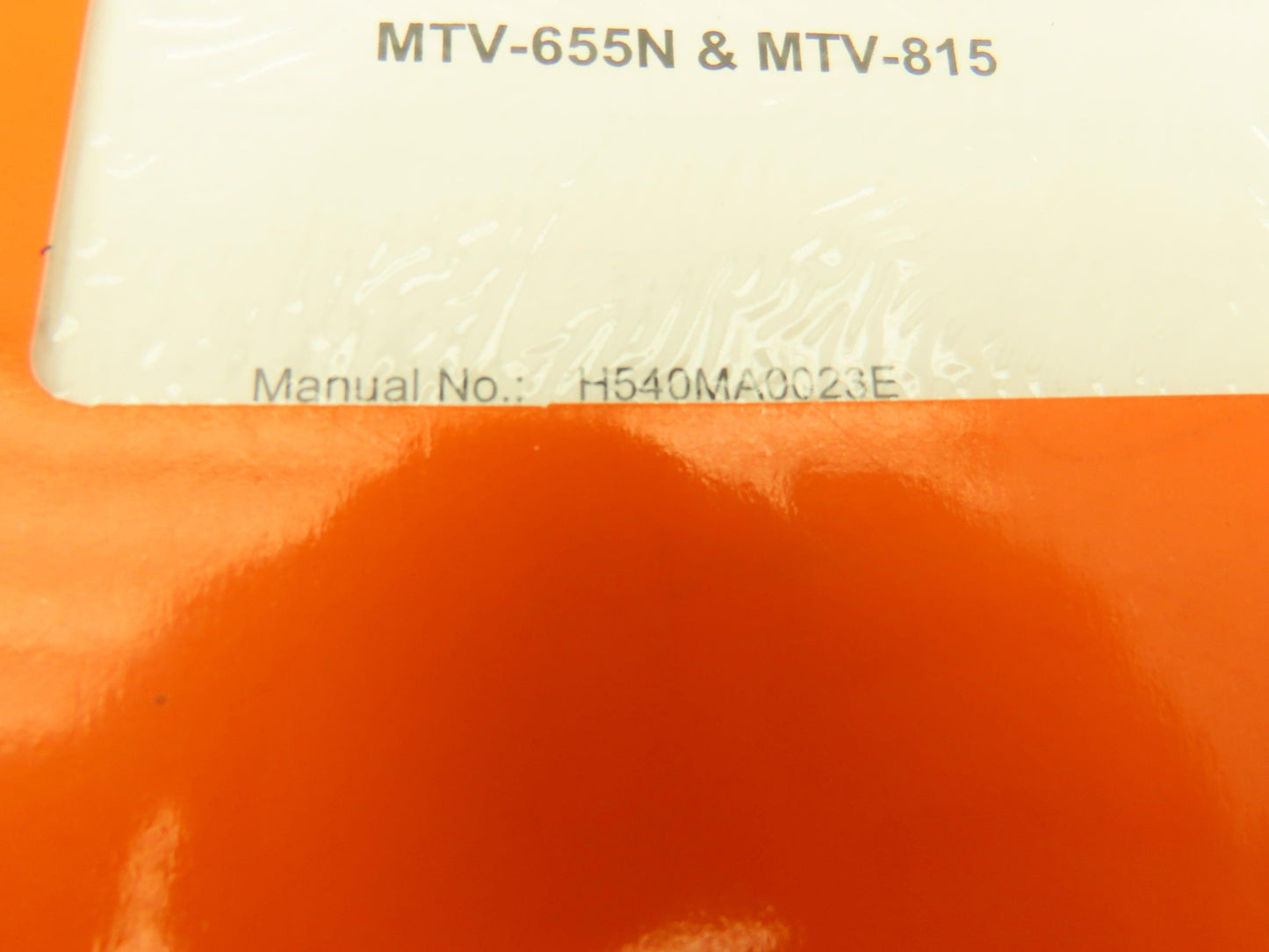 Mazak H540MA0023E Mazak Maintenance Manual MTV-655N & MTV-815  (2003)