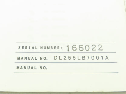 Mazak DL255LB7001A Electrical Wiring Diagram Manual
